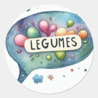 Conventionele ronde stickers (Legumes)