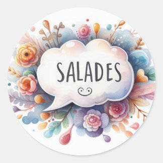 Conventionele ronde stickers (Salades)