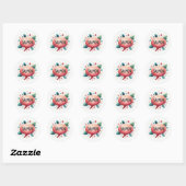 Conventionele ronde stickers (zalm) (Vel)
