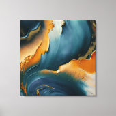 Convergence – Abstracte velden van beweging en gou Canvas Afdruk (Voorkant)