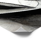 Convergentie - Abstracte zwart-witkunst Poster (Hoek)