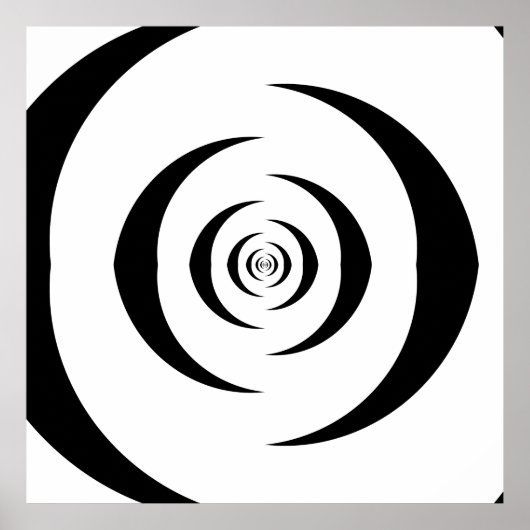 Convergerende tegenovergestelde logaritmische spir poster (Voorkant)