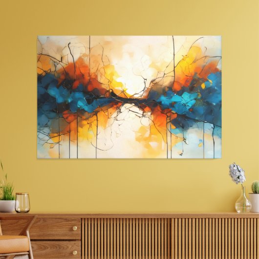 Converging Flows Canvas Afdruk (Insitu (Woonkamer))