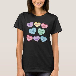 Conversation Hearts Ademhalingstherapeut Valentin T-shirt