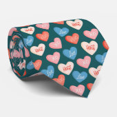 Conversation Hearts-Stropdas Stropdas (Opgerold)