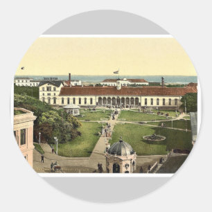 Conversation House, Norderney, Duitsland klassieke Ronde Sticker