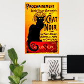 Conversation Noir - Poster de chat noir (Bureau à domicile)