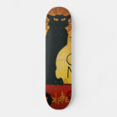 Conversation Noir - Skateboard de chat noir (Recto)