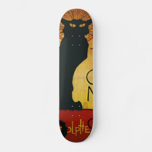 Conversation Noir - Skateboard de chat noir