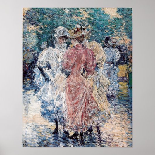 "Conversation sur l'avenue" de Hassam - Poster (Devant)