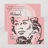 Conversation téléphonique vintage Demande de carte (Devant / Derrière)