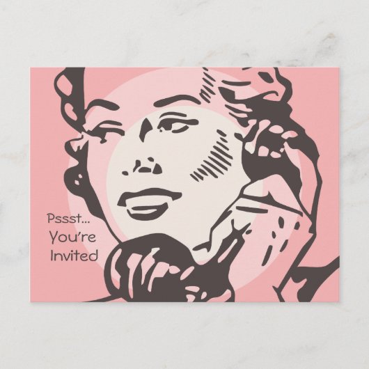 Conversation téléphonique vintage Demande de carte (Devant)