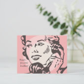 Conversation téléphonique vintage Demande de carte (Debout devant)