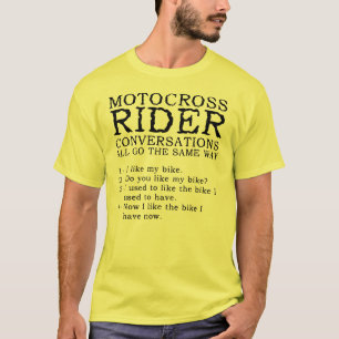 Conversations de Motocross T-shirt drôle de moto d
