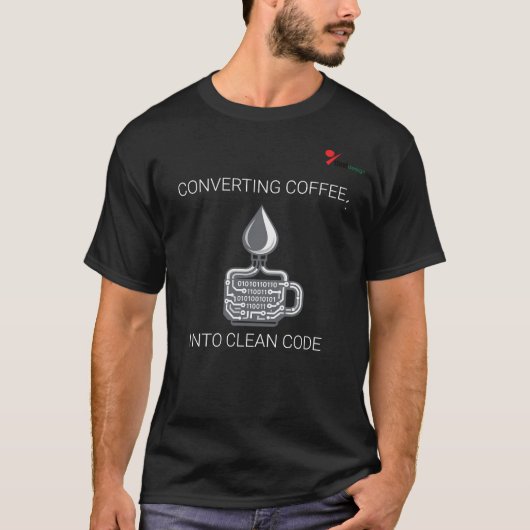 Conversion du café en code propre T-shirt drôle po (Devant)