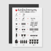 Conversions de cuisine Carte magnétique de 5,6 po  (Devant / Derrière)