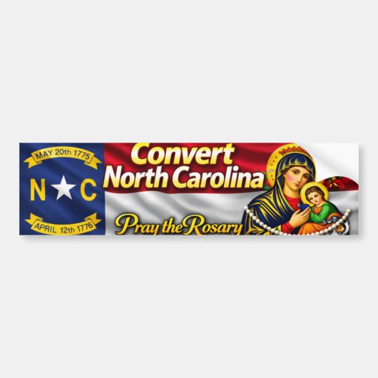 Convert North Carolina Bumper Sticker (Voorkant)