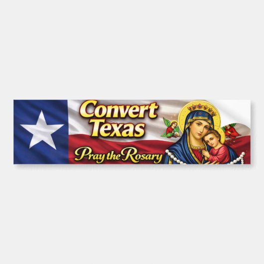 Convert Texas Rosary Bumper Sticker (Voorkant)