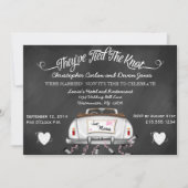  Converteerbaar Chalkboard Post Wedding Invite Kaart (Voorkant)