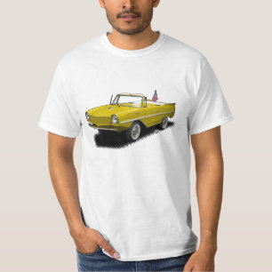Convertible amphibie jaune sur le T-shirt blanc