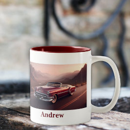 Convertible Chieftain Style, Rood Tweekleurige Koffiemok