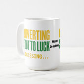 Converting Stout to Luck Processing Funny  Koffiemok (Voorkant links)