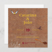 Convite Casamento Tema Harry Potter Kaart (Voorkant / Achterkant)