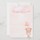 Convite Chá de Bebê da Ursinha Alice Kaart (Achterkant)