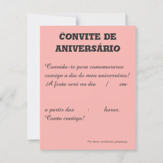 Convite de aniversário Benfica Kaart