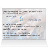 Convite de casamento 2 transparências (Intérieur Horizontal (Haut))