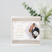 Convite de casamento- designer moderno, elegante. kaart (Staand voorkant)