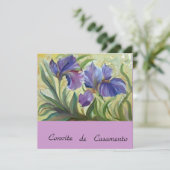 convite de casamento kaart (Staand voorkant)