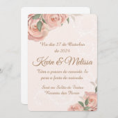 Convite de Noivado Kaart (Voorkant / Achterkant)
