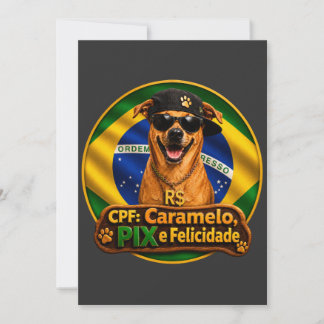Convite Simples CPF Caramelo PIX e Felicidade Kaart