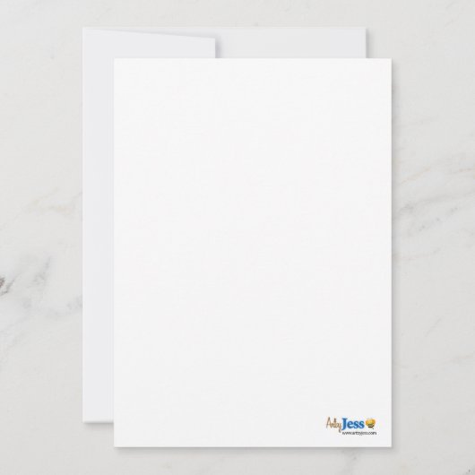 Convivial Grenouille & Tortue 5x7 Invitation d'ann (Dos)