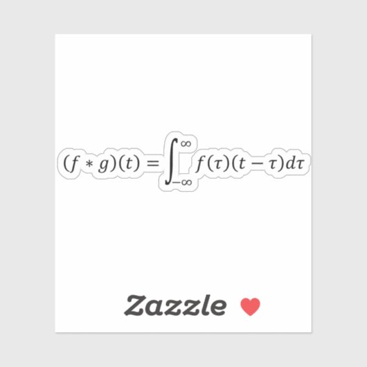 Convolutieproduct met twee functies sticker (Vel)