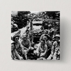 Convoy of Nurses WWII Vierkante Button 5,1 Cm