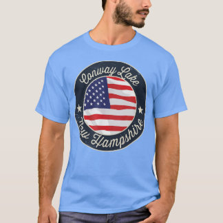 Conway Lake - Patriotic New Hampshire Souvenir T-S T-shirt