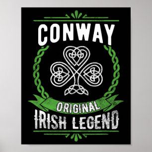 Conway naam shirt Ierse legende St. Patricks dag  Poster