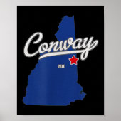 Conway New Hampshire Nh Map Poster (Voorkant)