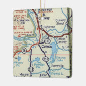 Conway NH  Map Keramisch Ornament (Links)