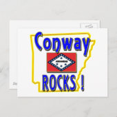 Conway Rocks. (blauw) Briefkaart (Voorkant / Achterkant)