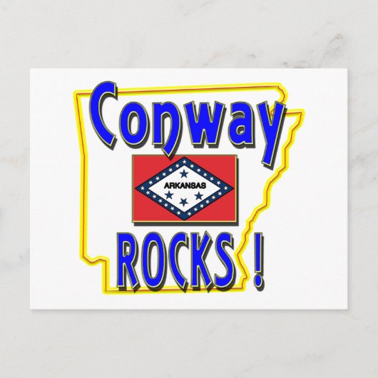 Conway Rocks. (blauw) Briefkaart (Voorkant)