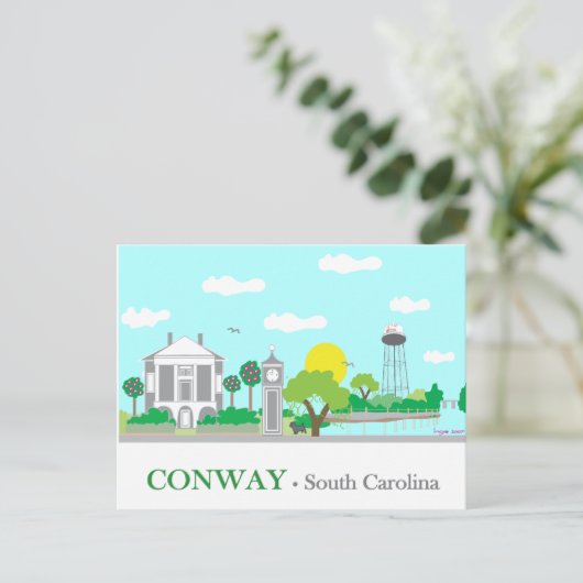 Conway, SC - Charming Briefkaart (Staand voorkant)