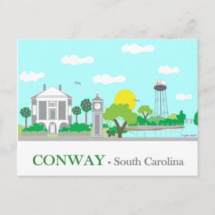 Conway, SC - Charming Briefkaart