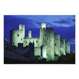 Conwy Castle, Gwynedd, Wales Foto Afdruk