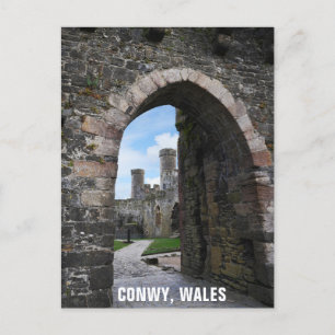 Conwy Wales Welsh Castle reisfoto Briefkaart