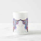 Coo2 Vache Highland écossaise os china mug (Devant)
