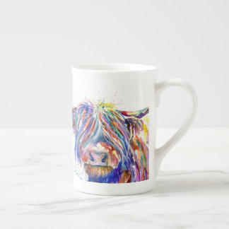 Coo2 Vache Highland écossaise os china mug