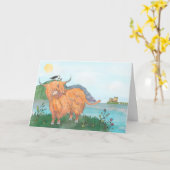 Coo van het hoogland en papegaaiduikerkaart kaart (Gele Bloem)